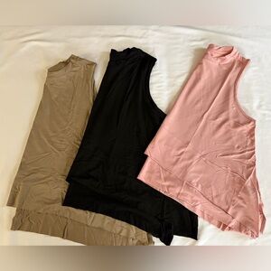 SUNBS Sleeveless Crew Neck Stretch Tops XL | 3-Piece Bundle